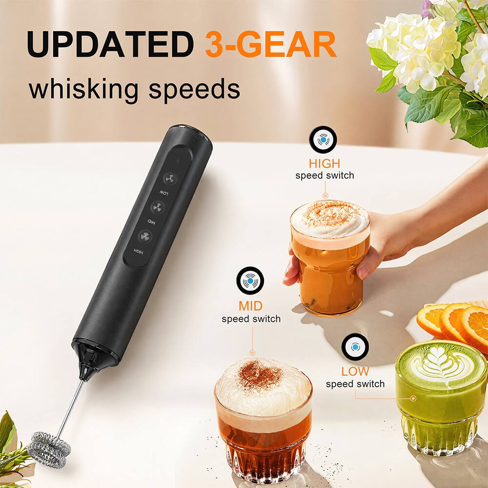 UPDATED 3-GEAR whisking speeds

HIGH speed switch

MID speed switch

LOW speed switch