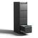 Front. Chateau Abodes - 4 Drawer File Cabinet with Lock, Metal Vertical Filing Storage for A4 Legal/Letter Size - Black.