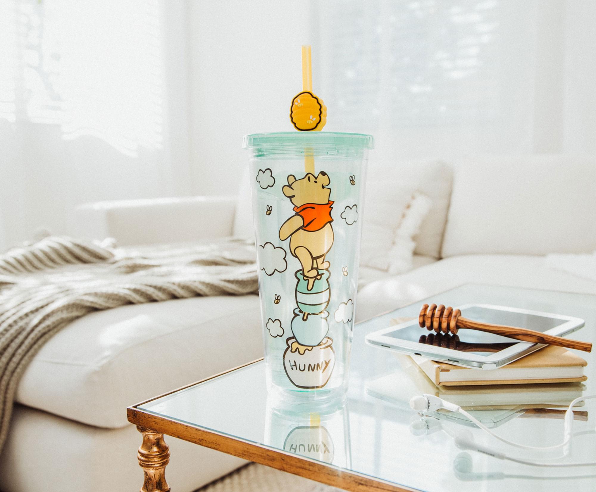 Alt View 10. Disney - Disney Winnie the Pooh Hunny Pot Carnival Cup With Lid and Straw | Hold 24 Ounce - Blue.