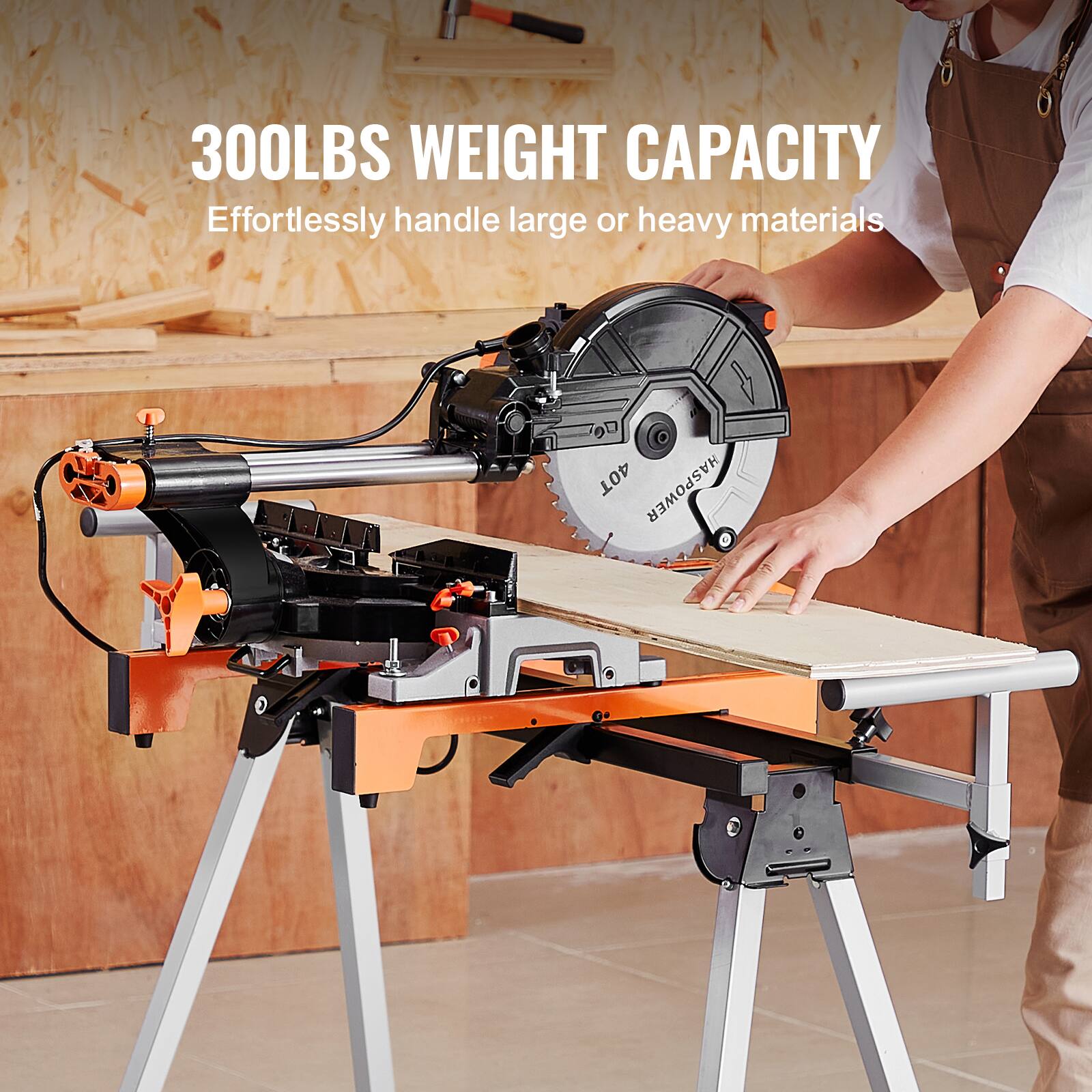 300LBS WEIGHT CAPACITY  
Effortlessly handle large or heavy materials