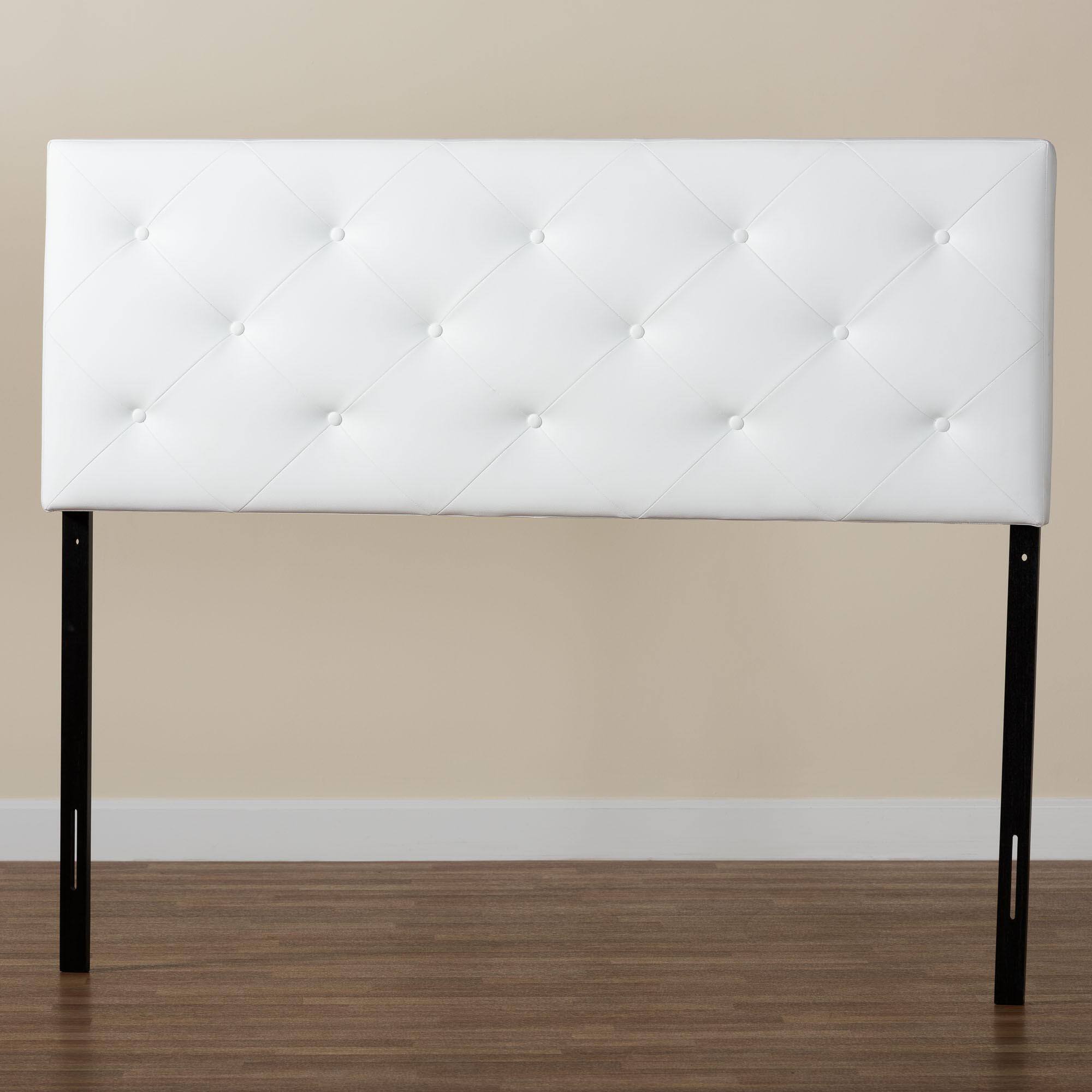 Alt View 1. Baxton Studio - Baltimore Modern and Contemporary Queen Faux Leather Upholstered Headboard - White.