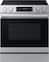 Samsung - 30 in. Wide 4 Elements Bespoke 6.3 cu. ft. Smart Slide-In Electric Range with No Preheat Air Fry Max and True Convection - Stainless Steel