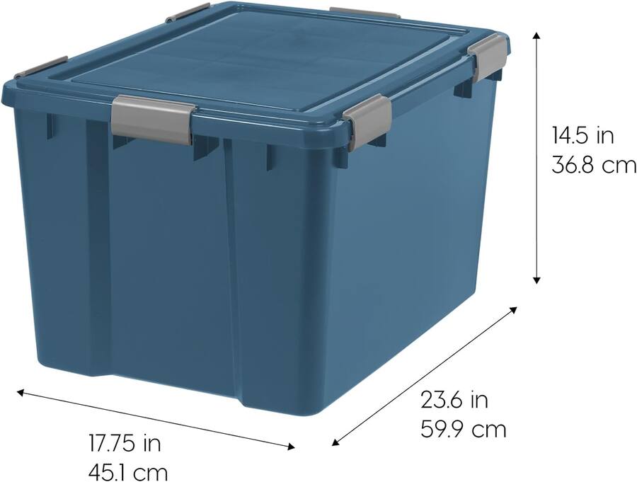 Container With Chasis IRIS USA Storage Box with Gasket Seal Lid, Heavy Duty Moving Containers ...