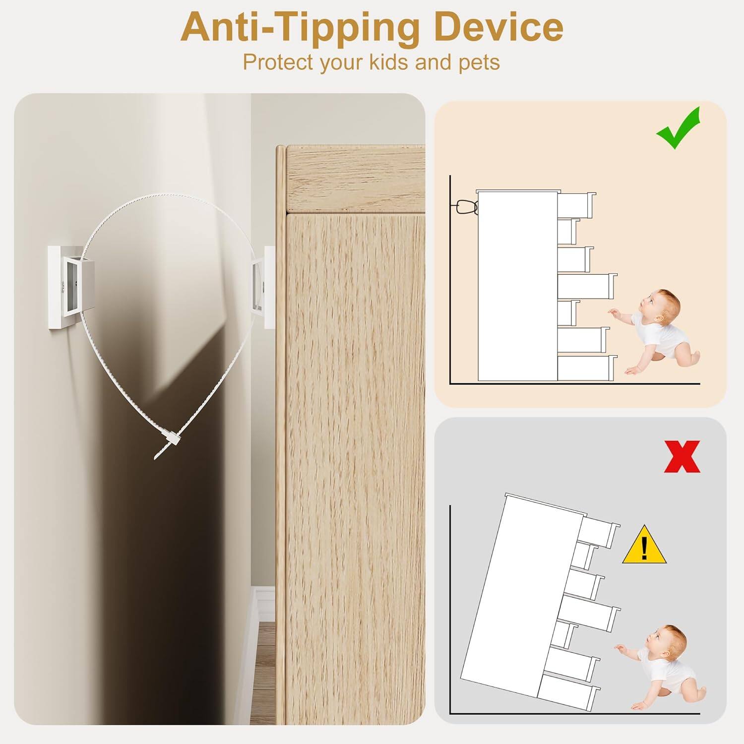Anti-Tipping Device  
Protect your kids and pets