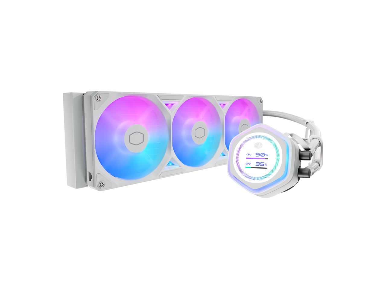 Cooler Master Atmos II 360 LCD AIO, Dual Pump, 400mm Tubing, ARGB