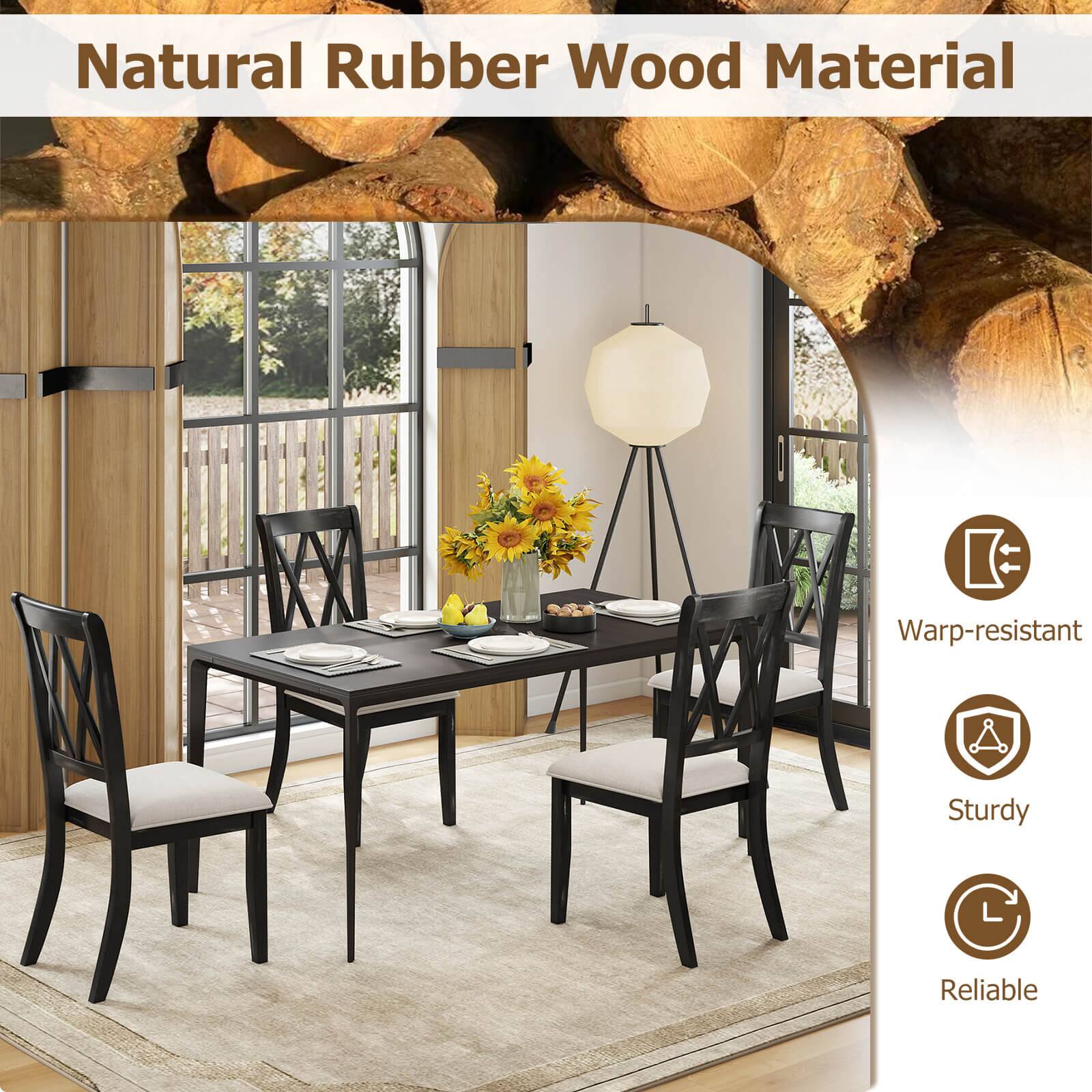 Natural Rubber Wood Material

- Warp-resistant
- Sturdy
- Reliable