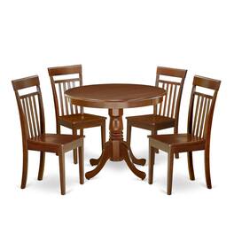 East West Furniture - Dining Room Set Mahogany - Brown