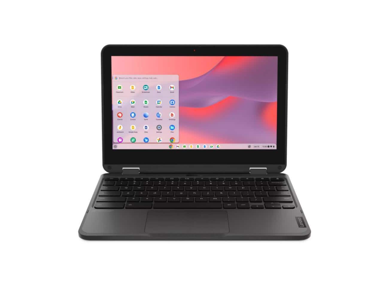 Lenovo - 500e Gen 4s 11.6" Chromebook, Intel N150, 8GB RAM, 64GB eMMC, Wi-Fi 6E, BT 5.3, 65W, 83N8000JUS