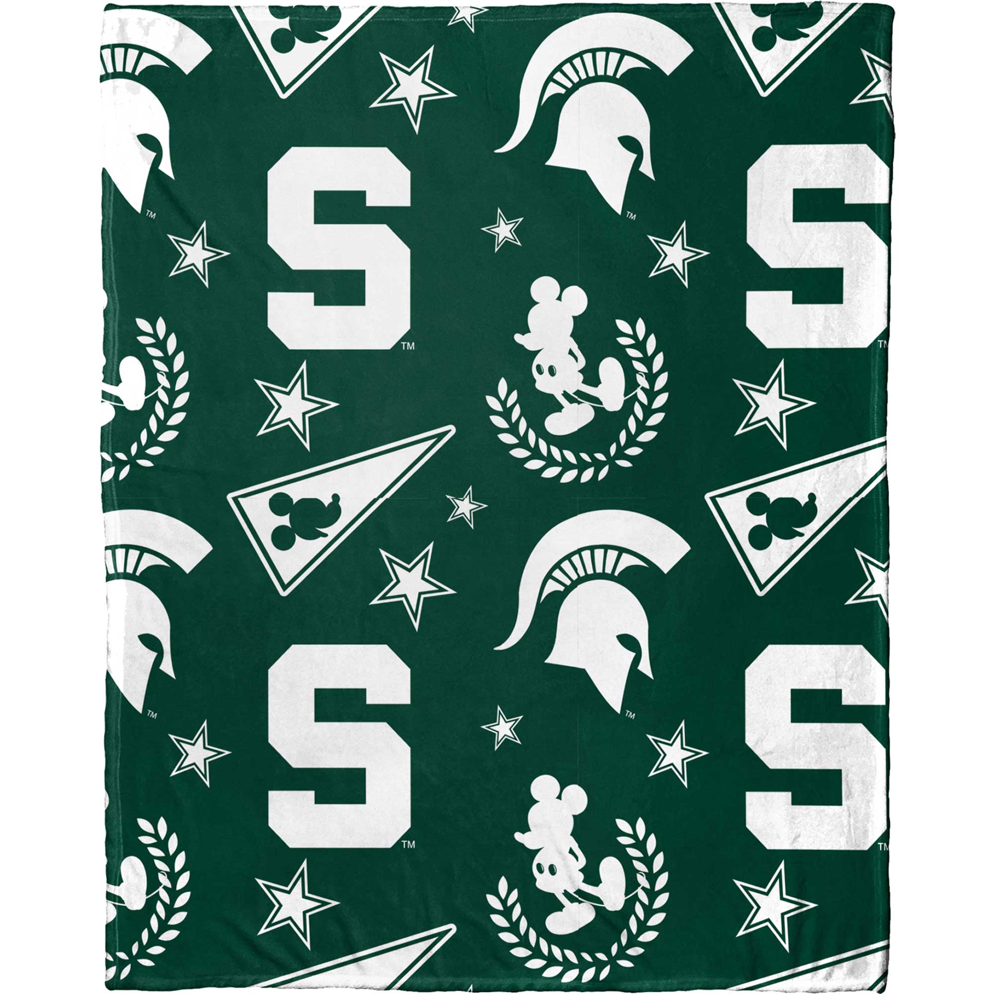 Alt View 1. Northwest - Michigan State Spartans Mickey Hugger Pillow & Silk Touch Throw Set - Multicolor.