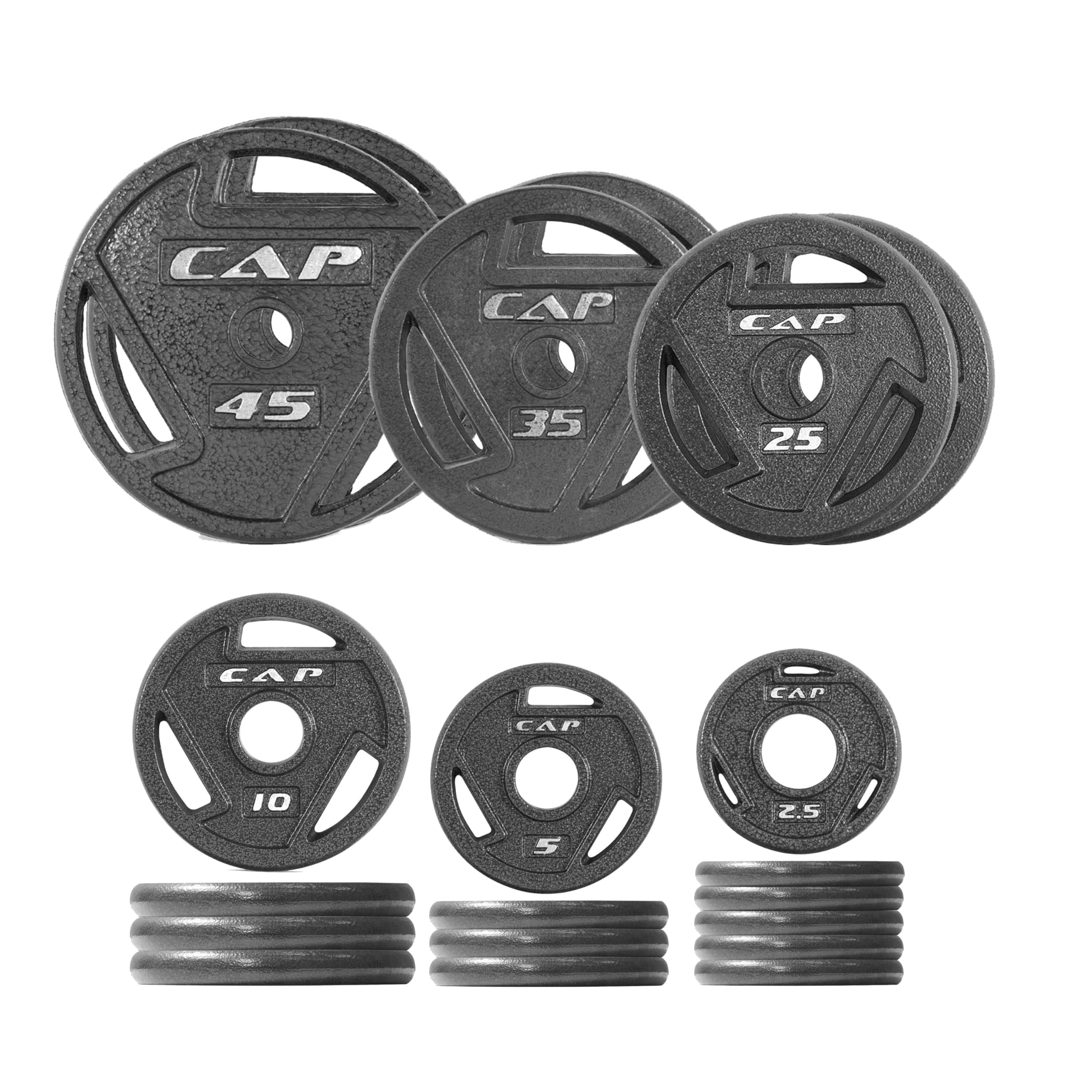 Refined Abode Design - 2 inch Olympic Cast Iron Plate Weight Set 75 s ple Options p Included weight plates 4 x s 4 x s and 2 x s p - Multi