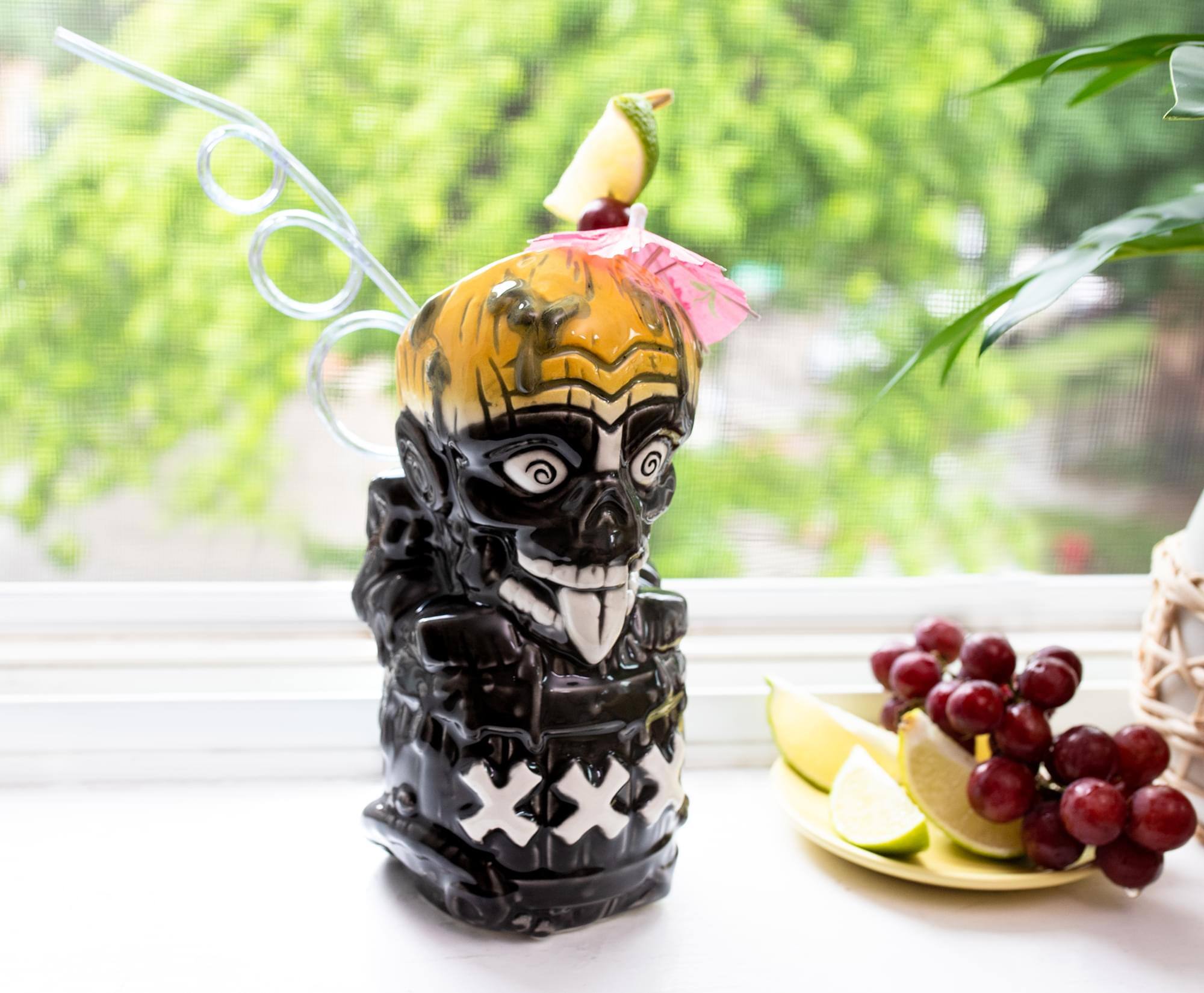 Alt View 3. ThinkGeek - Geeki Tikis The Return of the Living Dead Tarman Ceramic Mug | Holds 16 Ounces - Black.