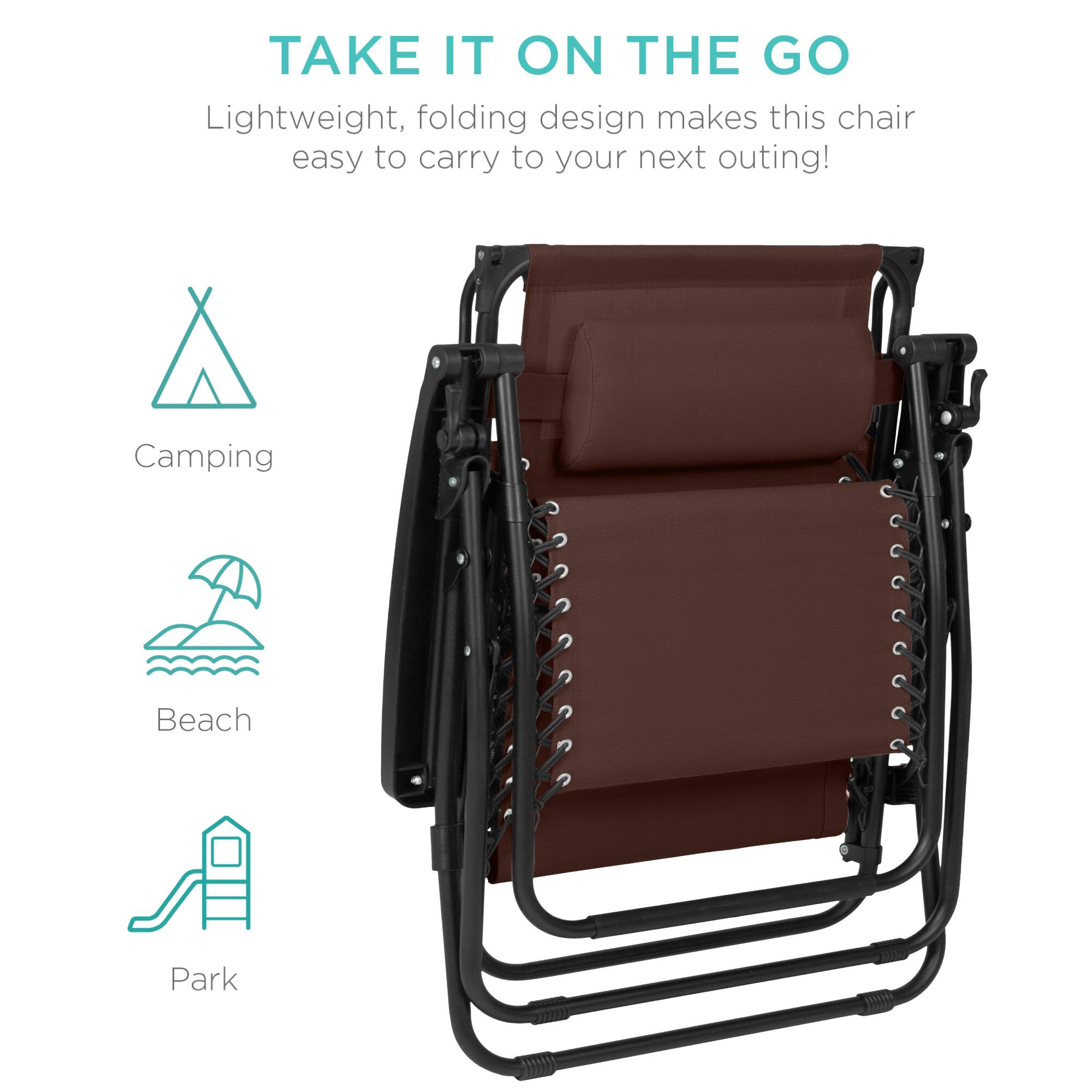 TAKE IT ON THE GO

Lightweight, folding design makes this chair easy to carry to your next outing!

Camping  
Beach  
Park
