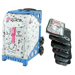 Zuca - SK8 Sport Insert Bag with Frame and Organization Packing Pouch Set - Blue