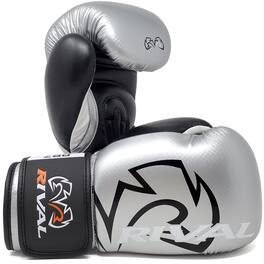 RIVAL - Boxing RB7 Fitness Plus Hook and Loop Bag Gloves - Large - Silver/Black