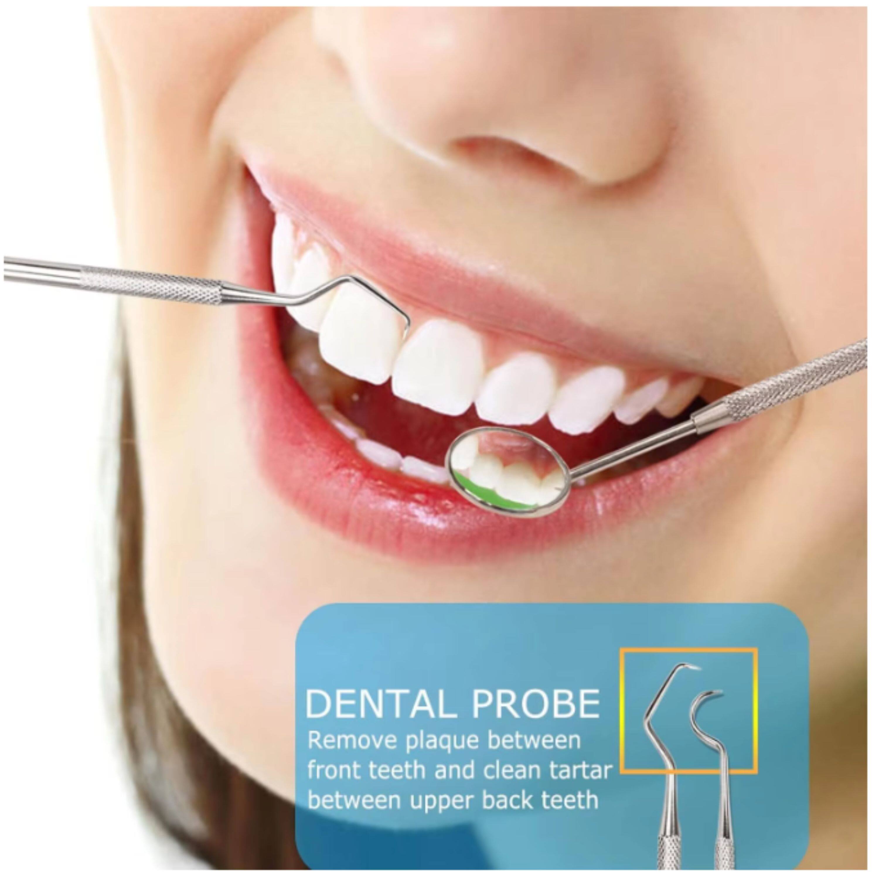DENTAL PROBE  
Remove plaque between front teeth and clean tartar between upper back teeth