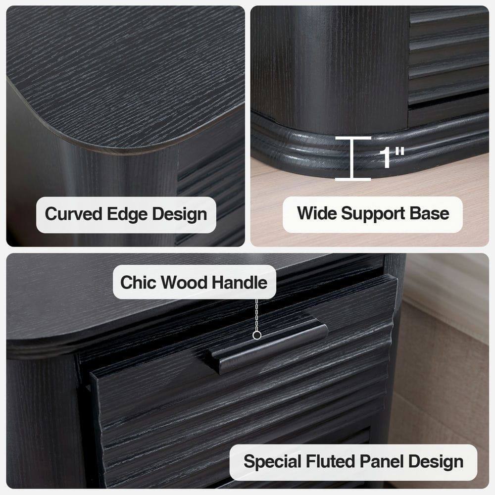 - Curved Edge Design
- Wide Support Base
- Chic Wood Handle
- Special Fluted Panel Design