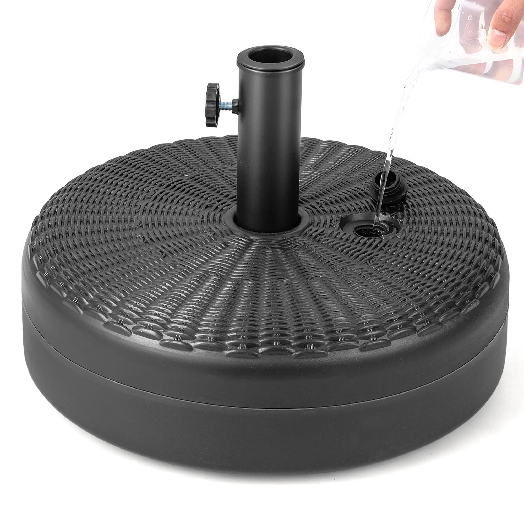 Alt View 9. Costway - Costway 18" Patio Fillable Round Umbrella Base Stand Holder Fit Pole 1.5"/1.9" Weighted - Black.