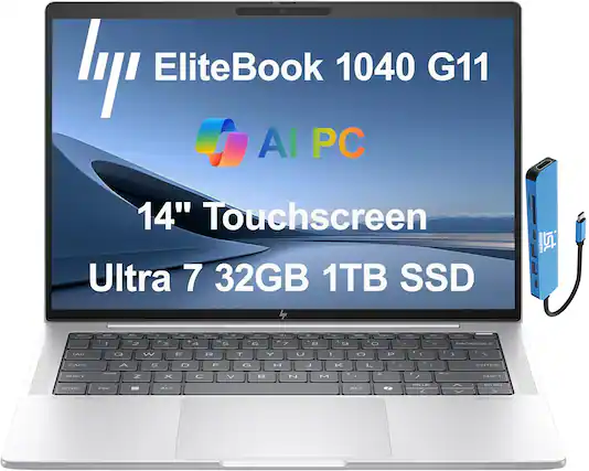 EliteBook 1040 G11
14" Touchscreen
Ultra 7 32GB 1TB SSD
AI PC