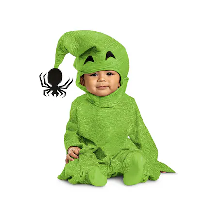Front. Disguise - Nightmare Before Christmas Oogie Boogie Green Posh Infant Costume | 6-12 Months - Green.