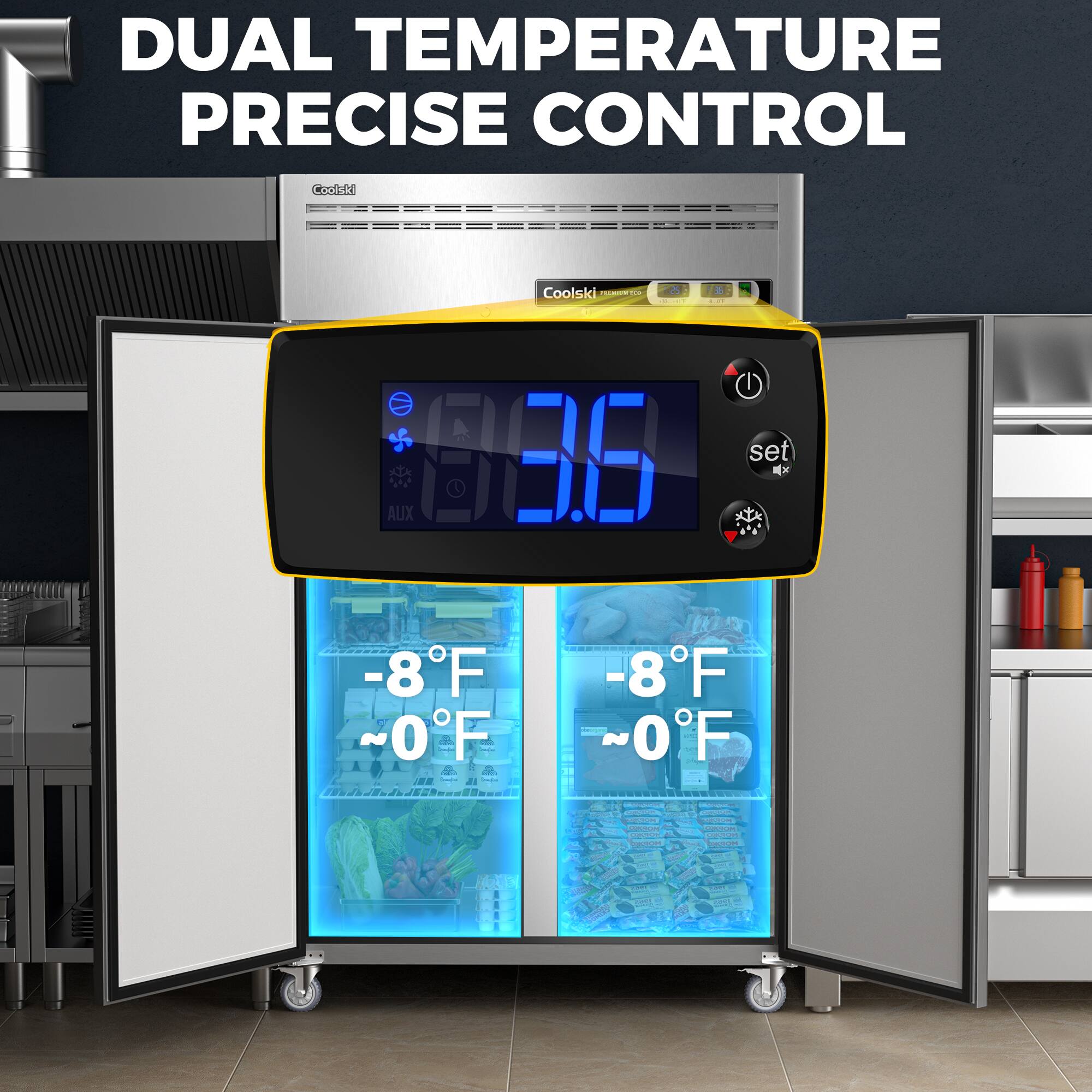 DUAL TEMPERATURE PRECISE CONTROL

Coolski CLA | AUX 006

-8°F ~ 0°F