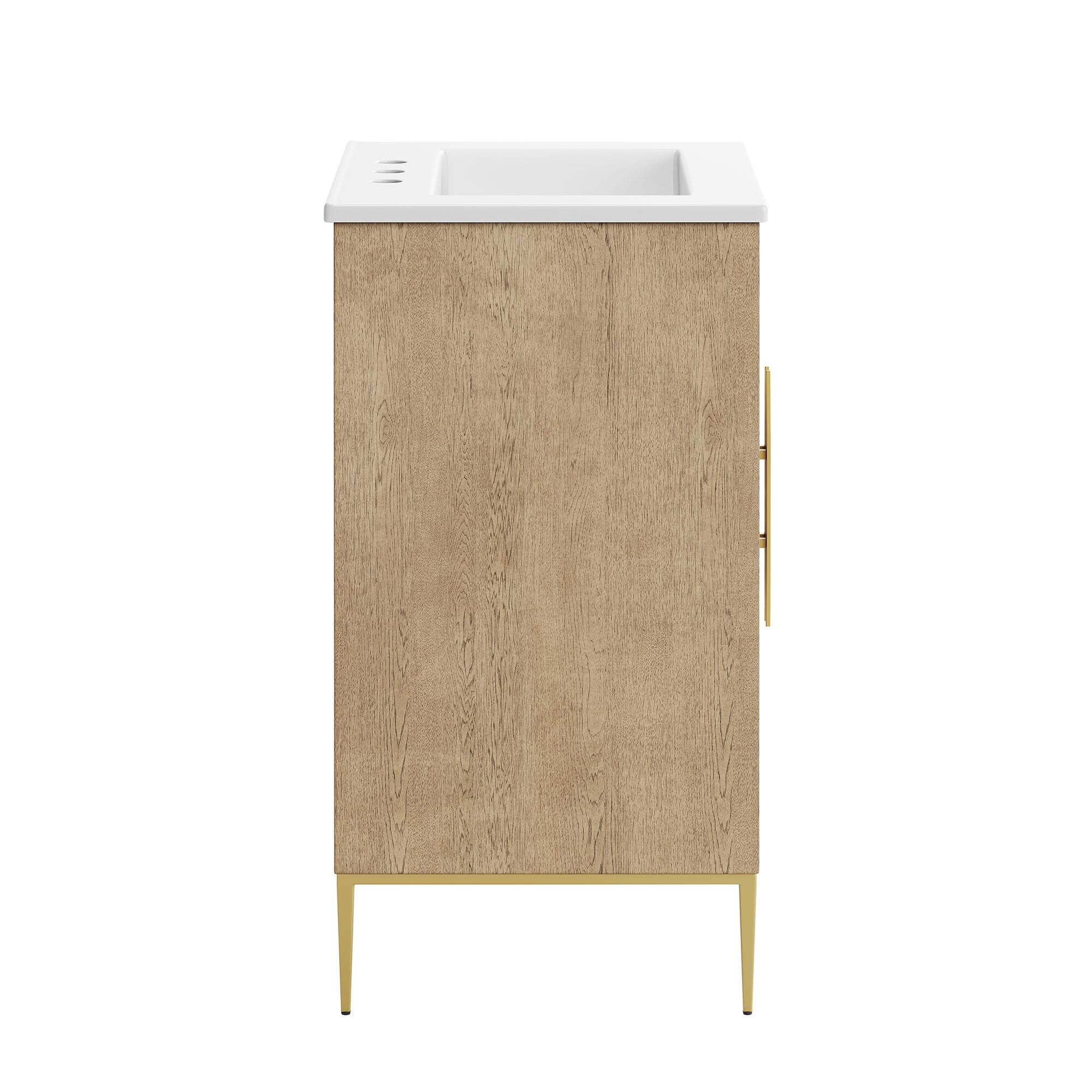 Alt View 2. Modway - Awaken 24" Bathroom Vanity by Modway - Oak White.