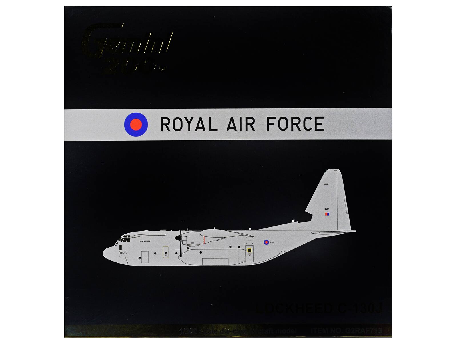 Gmfnl 2 ROYAL AIR FORCE - LOCKHEED C-130J 1/200 scale die-cast aircraft model ITEM NO. G2RAF713