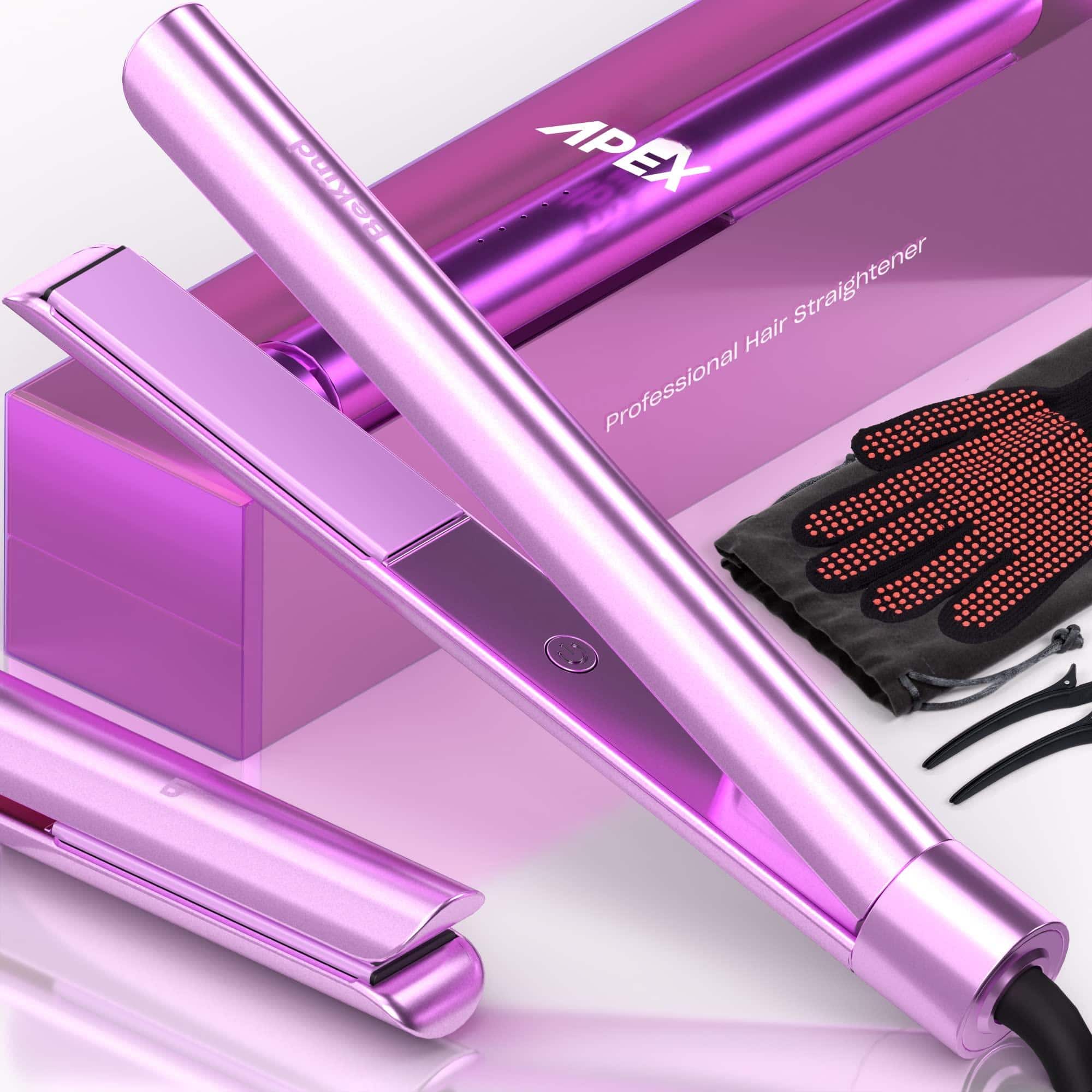 VEGA AUTOMOTIVE - Apex 2 in 1 Hair Straightener Flat Iron 1 460 f And Curler For All Hairstyles Ultrasmooth Tech 15s Fast He - Violet Bloom