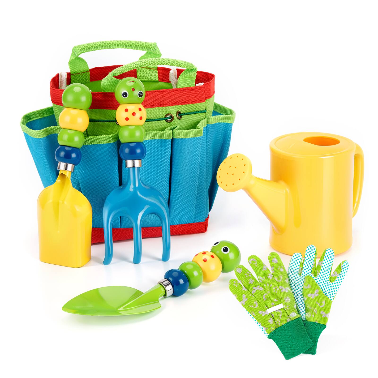 Alt View 9. Fitnate - 6 Pcs Caterpillar Kids Gardening Tools Kit - Multicolor.