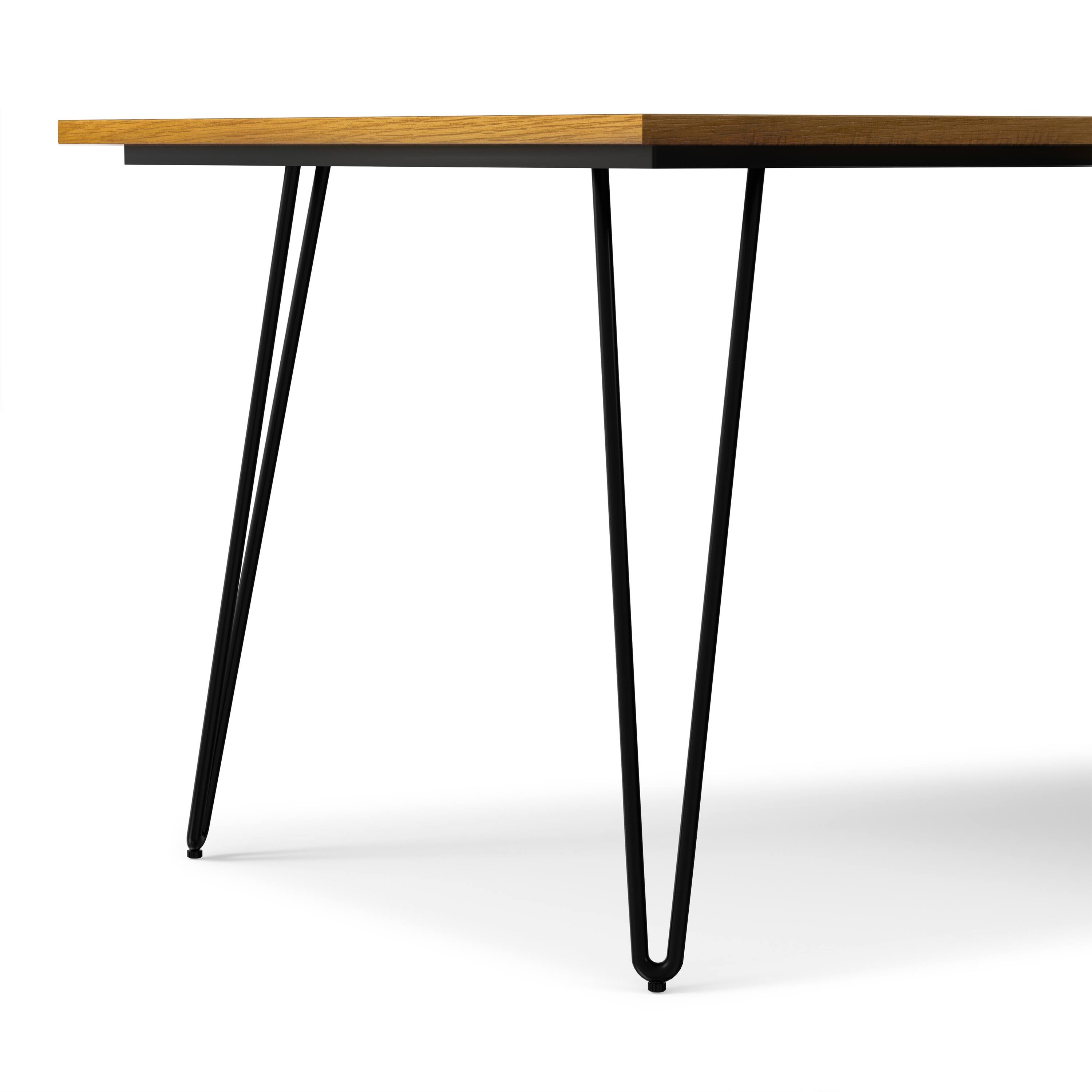 Alt View 5. Simpli Home - Hunter 66 inch x 40 inch Rectangle Industrial Dining Table in Oak - Oak.