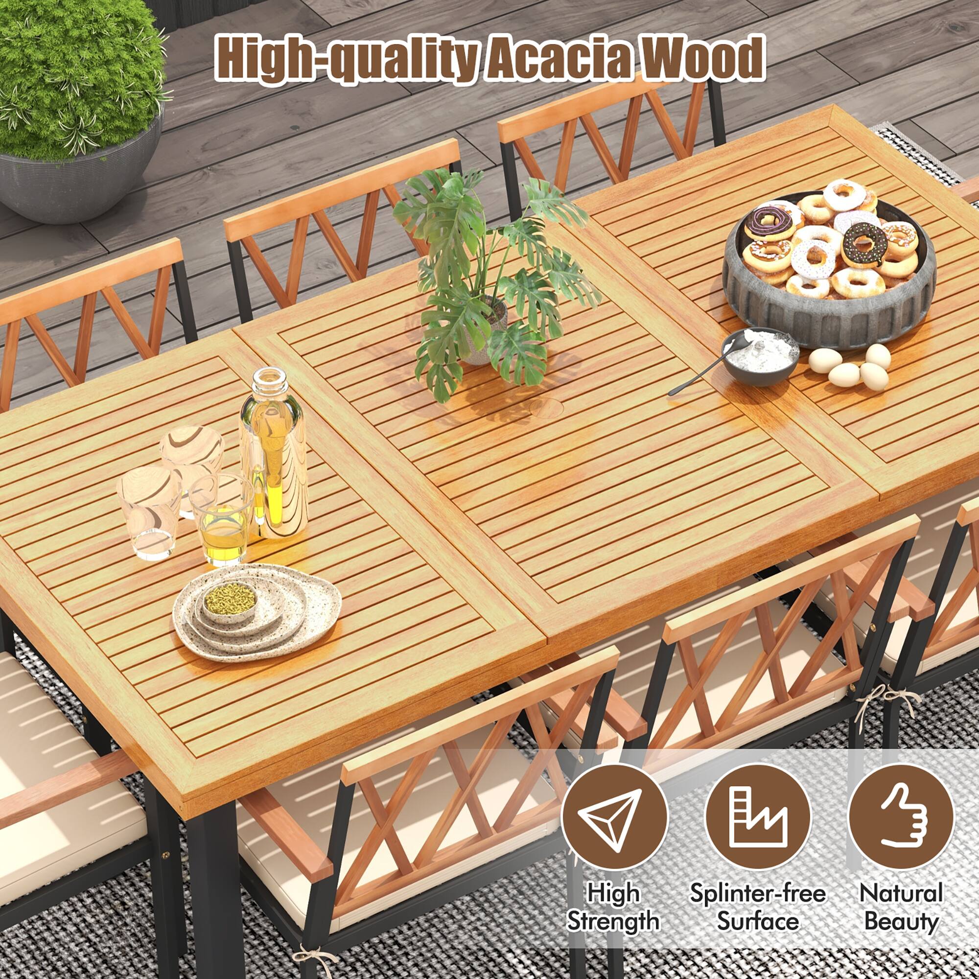 High-quality Acacia Wood, High Strength, Splinter-free, Natural Beauty