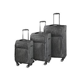 Circus Cirle - 3-Piece Ultra Lightweight Softside Luggage Set - Black