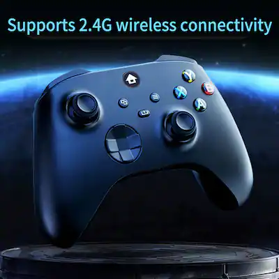 Cluzine - For Xbox Series X 2.4G Wireless Controller with Receiver & Vibration - Black Cluzine - For Xbox Series X 2.4G Wireless Controller with Receiver & Vibration - Black