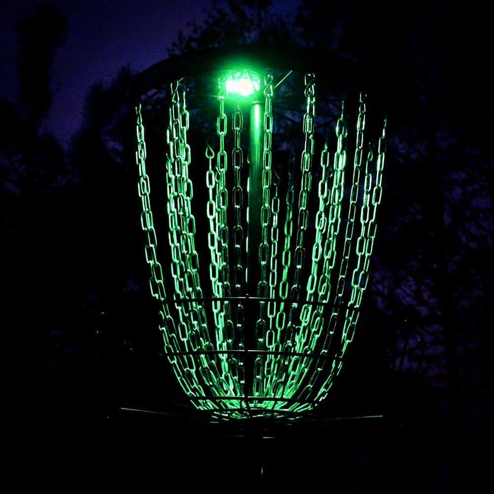 Front. ACJPR - Lunar Module LED Disc Golf Basket Light, Durable & Bright.