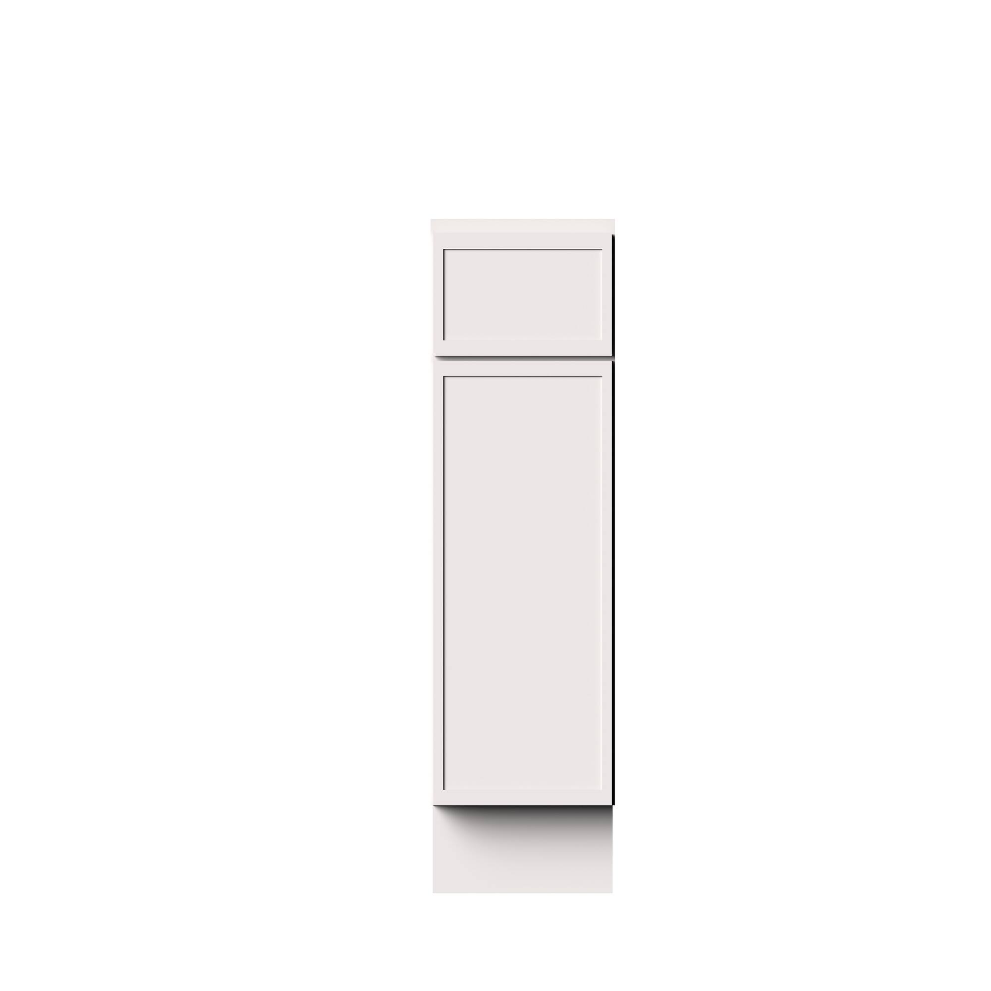 Alt View 1. Boyel Living - 15-in W x 34.5-in H x 24-in D Slim Shaker RTA Kitchen Base Cabinet with Soft-Close - Snow White.