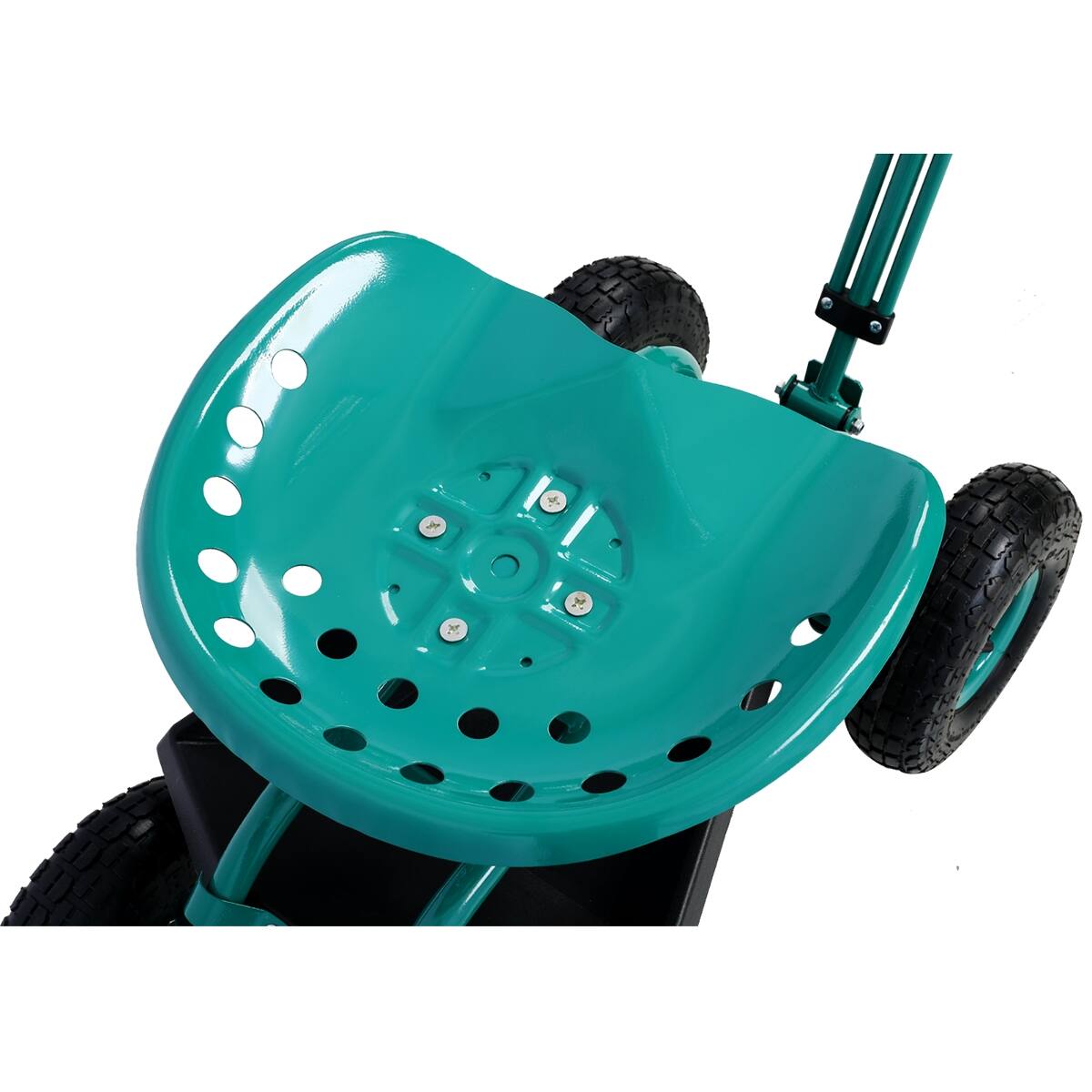 Alt View 1. Loheer - Loheer Rolling Garden Scooter with 360 Swivel Seat, Green.