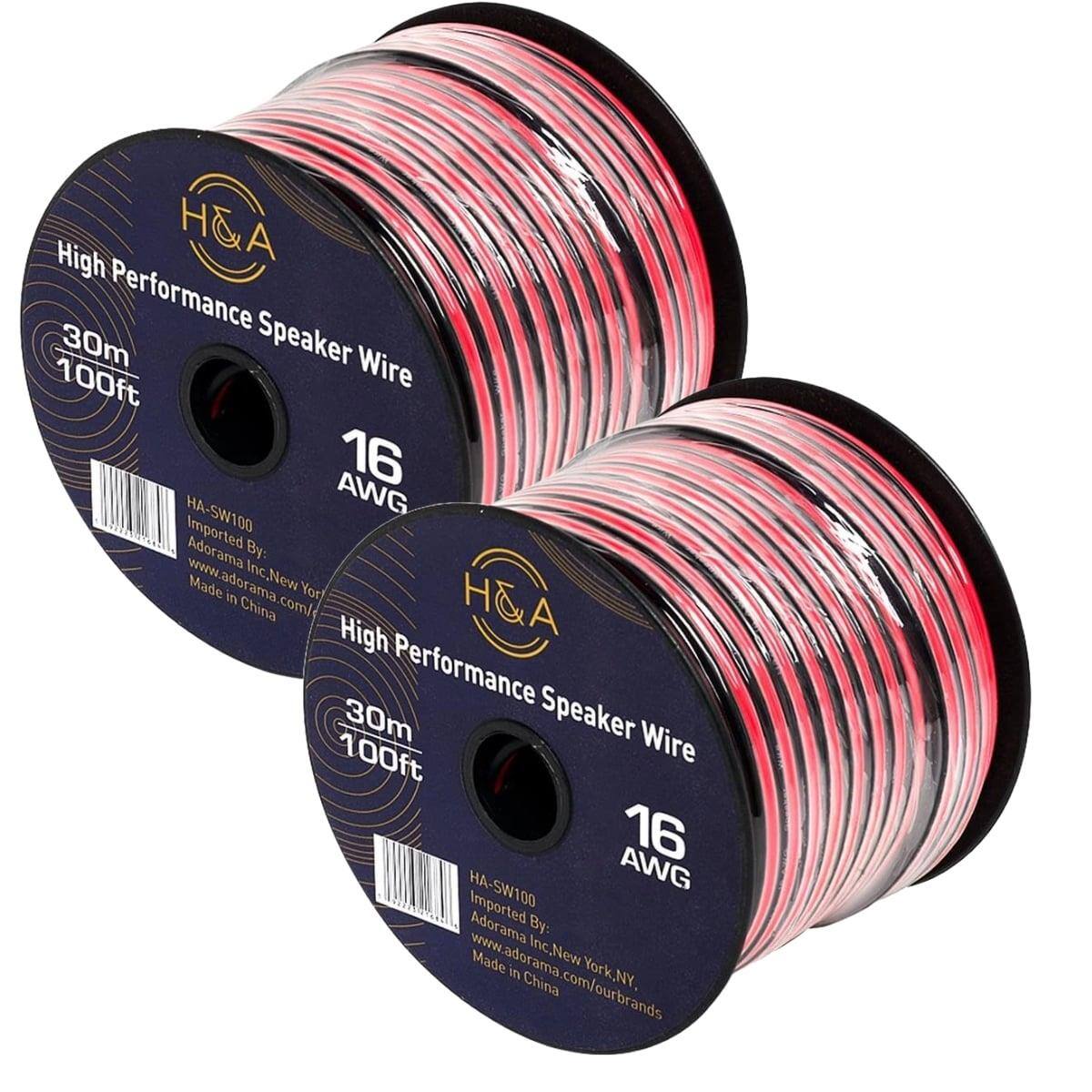 High Performance Speaker Wire 30m 100ft Wire 16 AWG HA-SW100 Imported Adorama By: www.adorama.com/c Made in China www.adorama.com/ourbrands