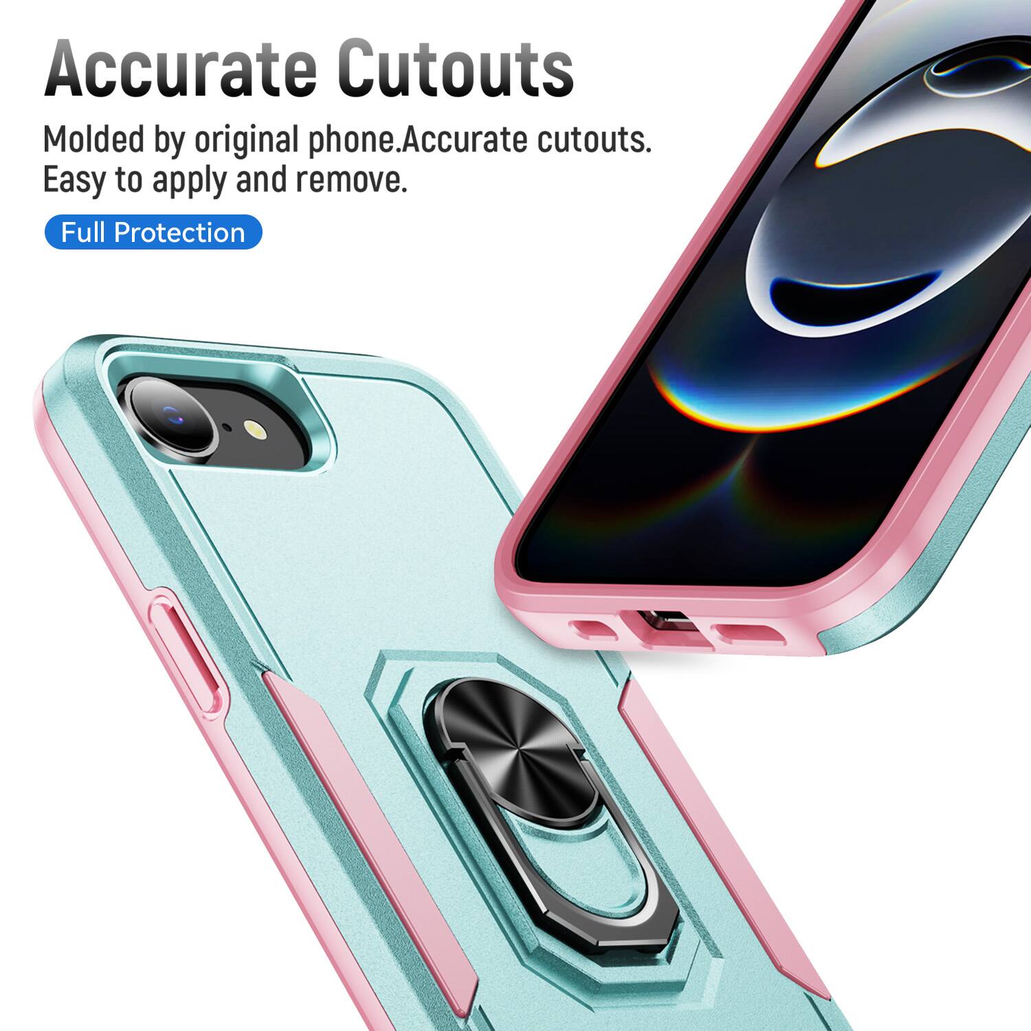 Accurate Cutouts  
Molded by original phone. Accurate cutouts. Easy to apply and remove.  
Full Protection