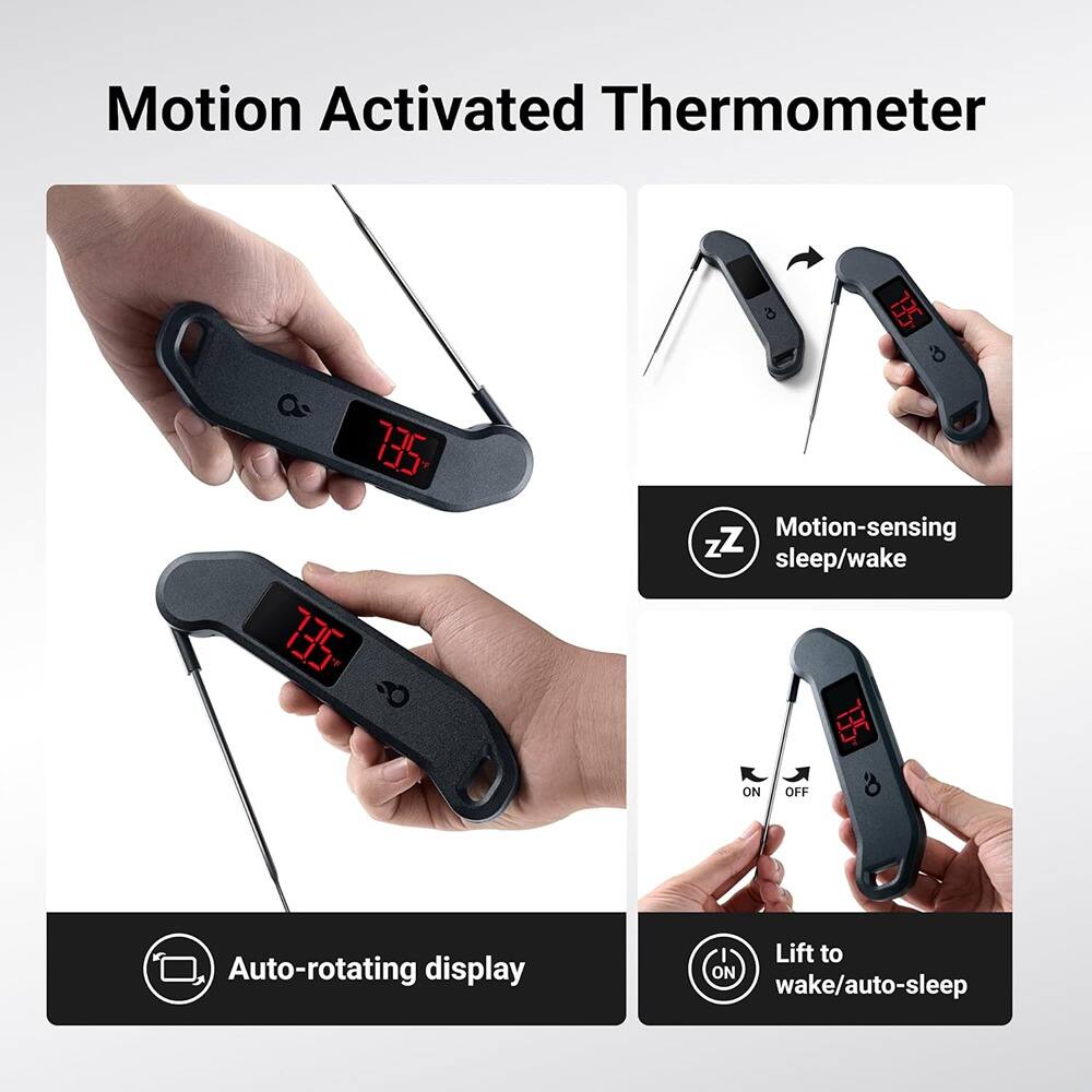 Motion Activated Thermometer

- Motion-sensing sleep/wake
- Auto-rotating display
- Lift to wake/auto-sleep