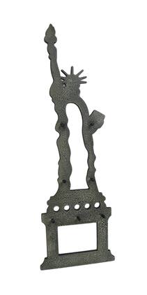 Zeckos - Wooden Statue of Liberty Decorative Wall Hook Hanging - Green