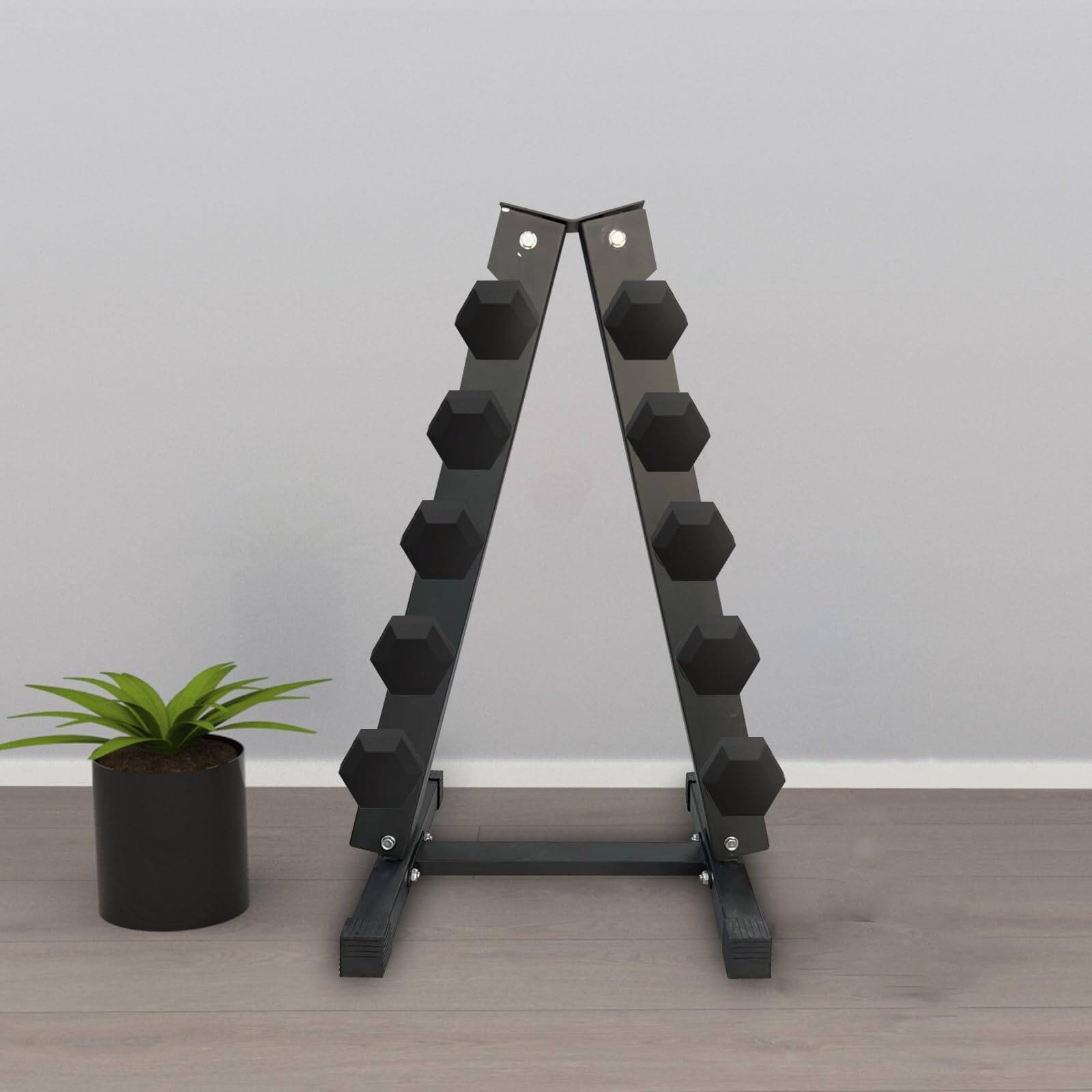 Alt View 5. Babevy - Dumbbell Rack Stand Only, A-Frame Compact Dumbbells Holder, Portable Weight Storage Organizer - Black.