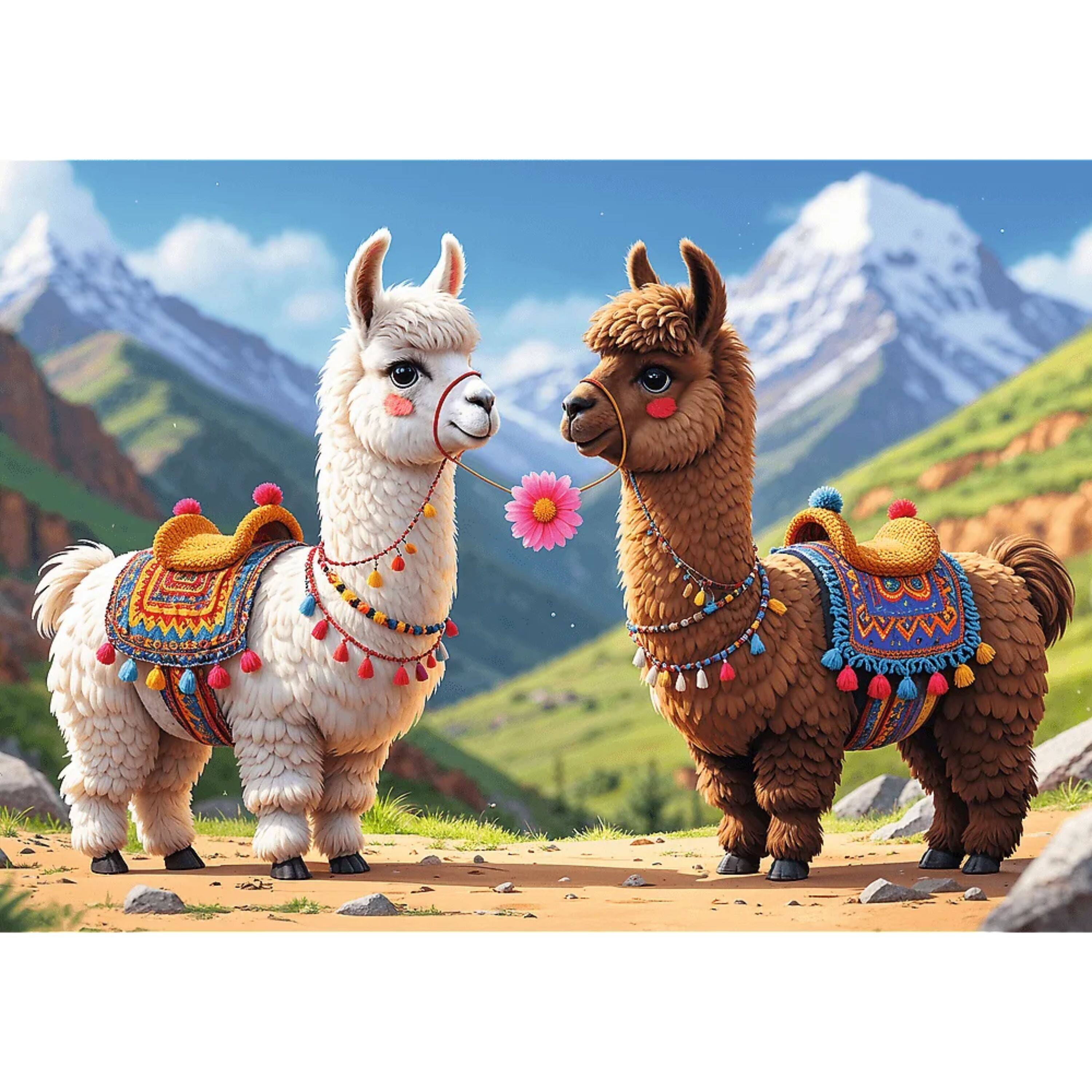 Alt View 1. Trefl - Trefl Kids Treflik Laurel - Colorful Llamas 200 Piece Puzzle.