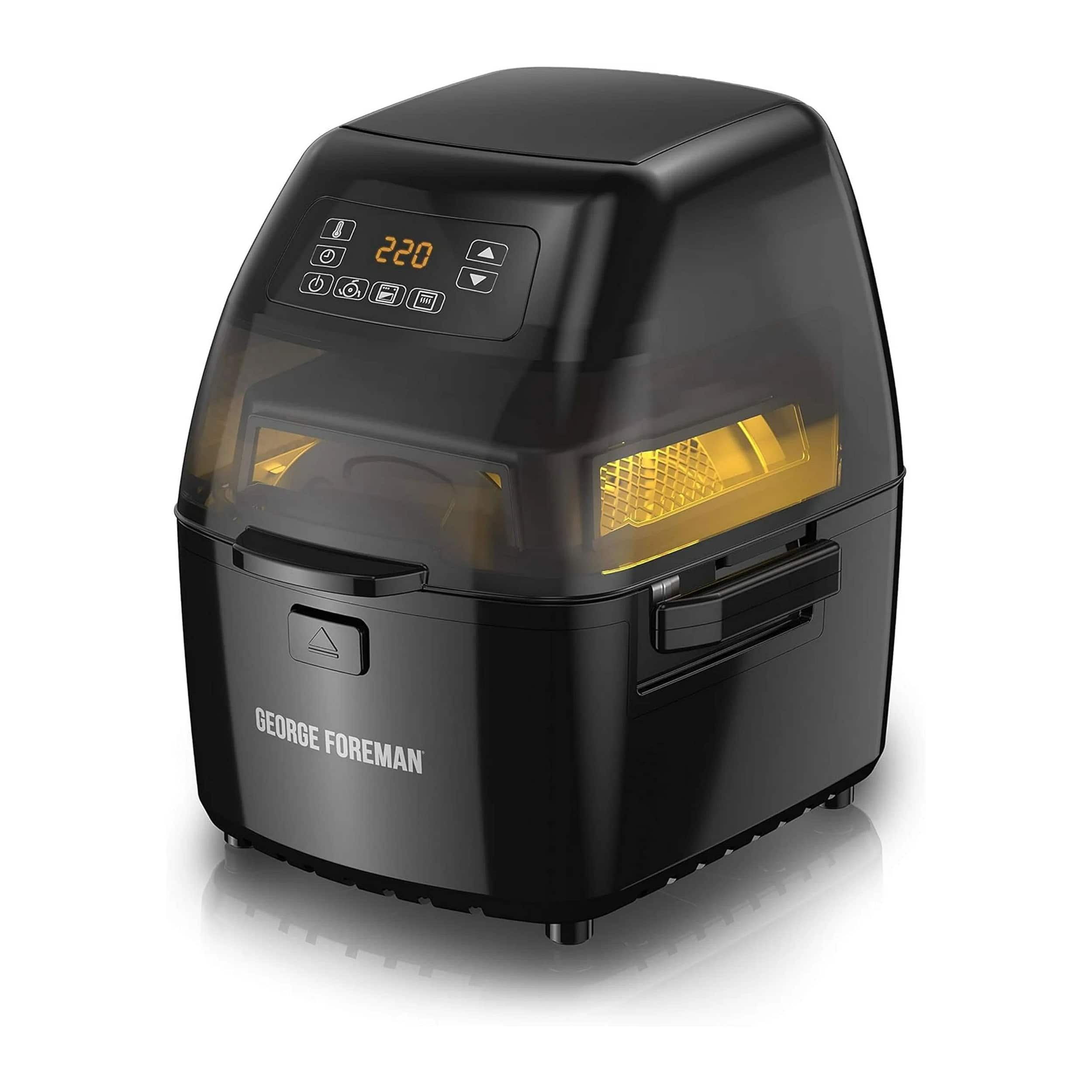 George Foreman - Twist N Crisp Air Fryer with Backing Rack - Black