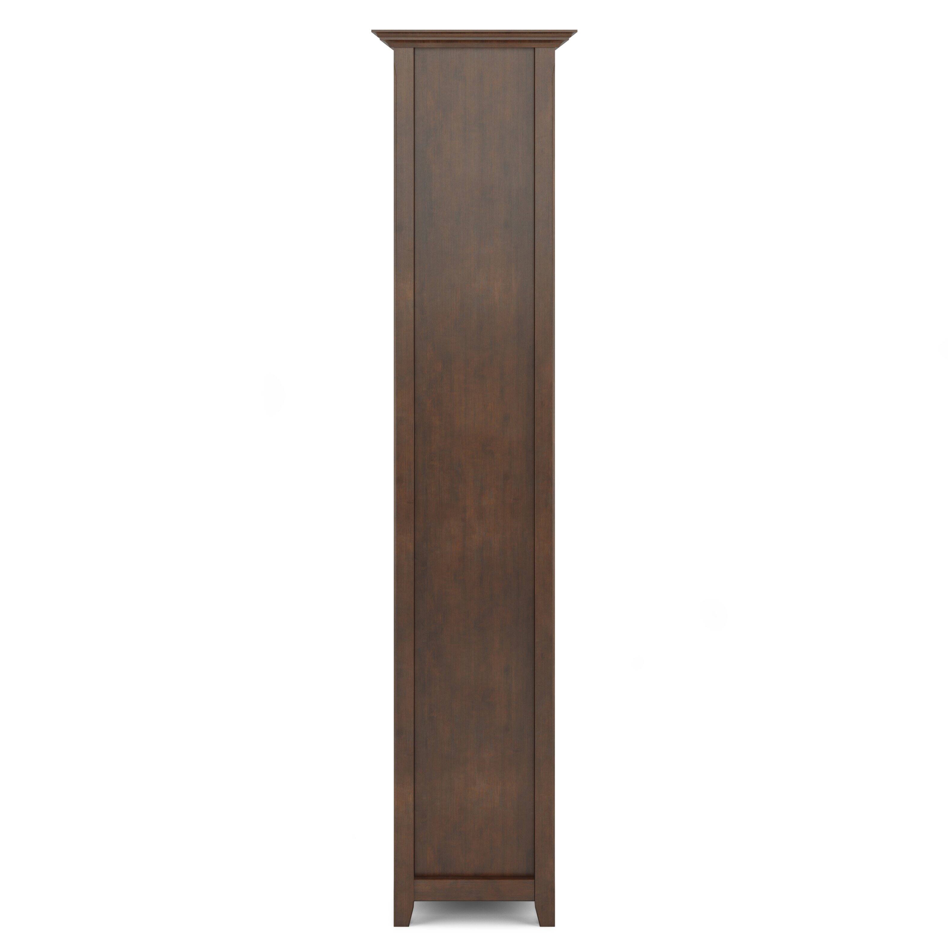 Left. Simpli Home - Amherst 5 Shelf Bookcase - Russet Brown.