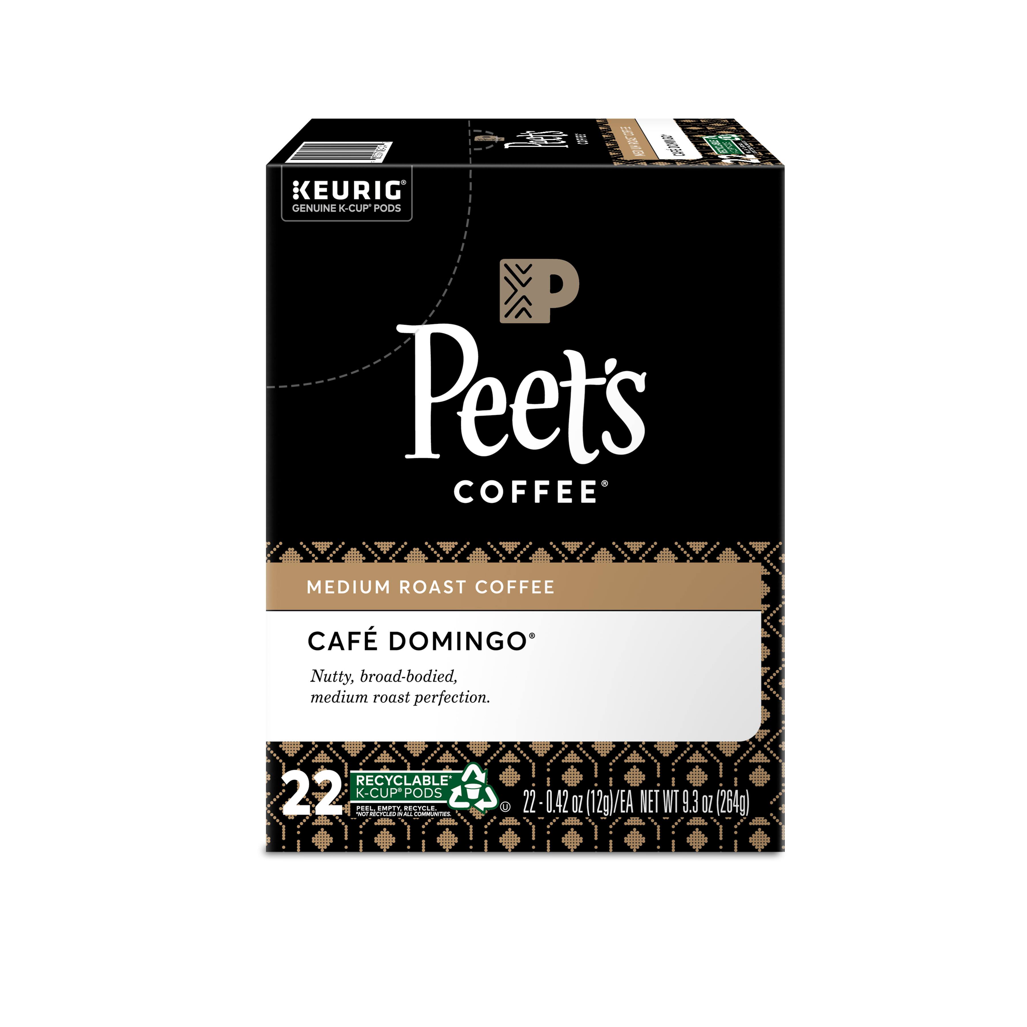 Alt View 13. Peet's Coffee - Peet's Coffee Cafe Domingo, Keurig Single Serve K-Cup Pods, Medium Roast Coffee, 22 Count.