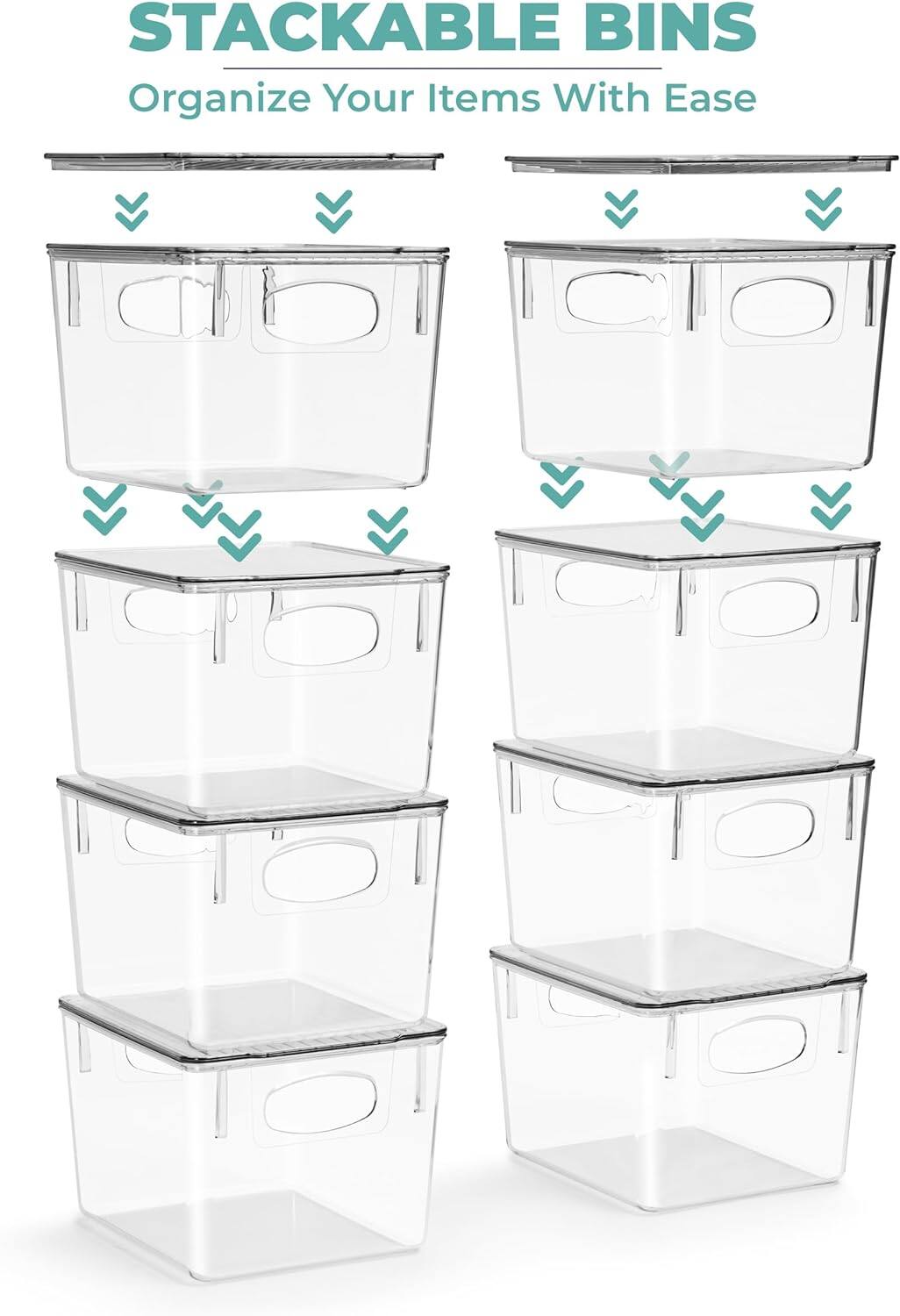 STACKABLE BINS  
Organize Your Items With Ease