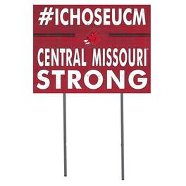 Jardine - Central Missouri Mules 18'' x 24'' I Chose Lawn Sign - Red