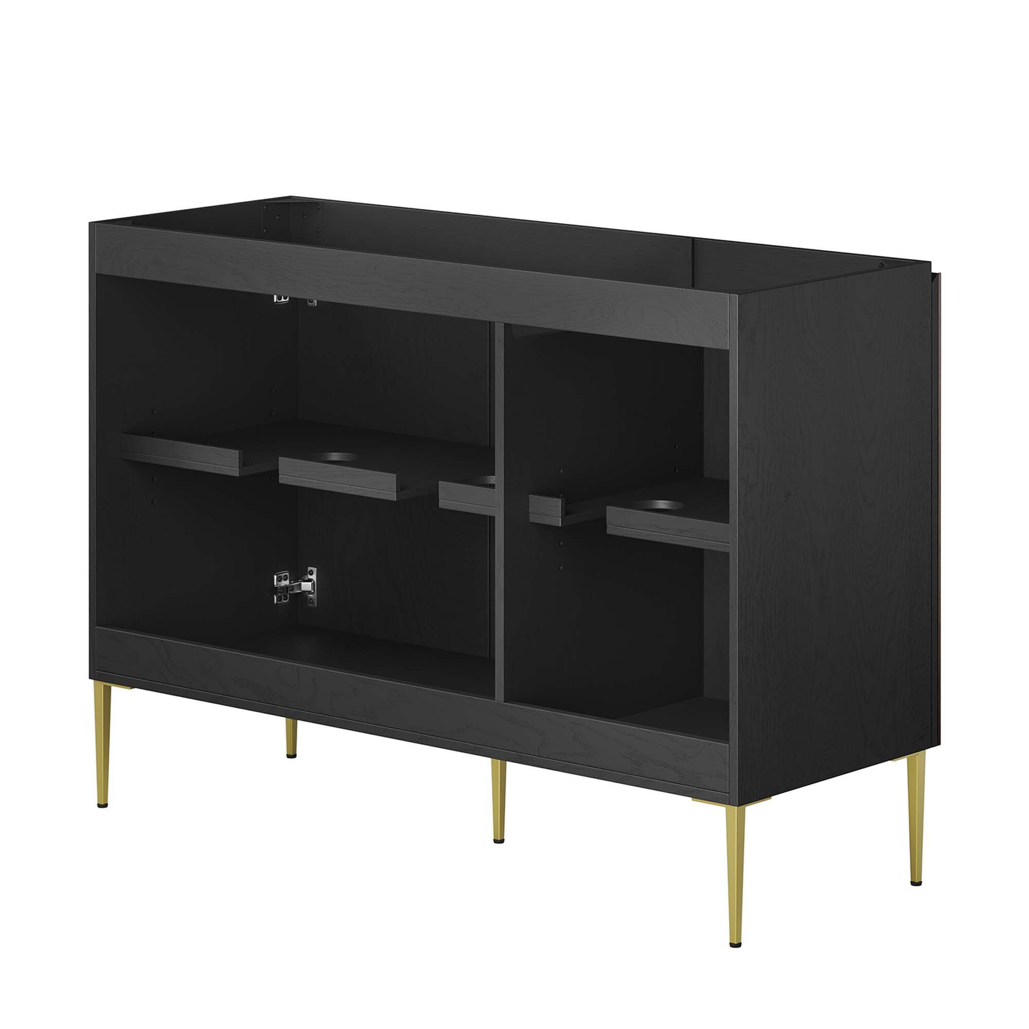 Alt View 2. Modway - Alchemist Bathroom Cabinet Basin Not Included by Modway - Black Gold.