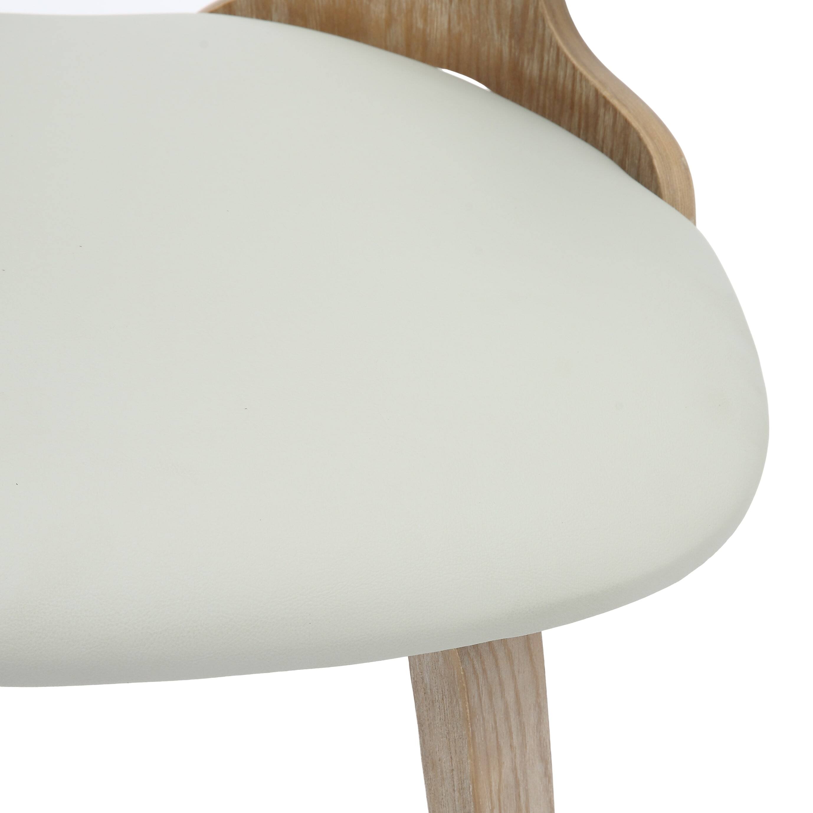 Alt View 3. LeisureMod - Klyne Swivel Dining Chair, Faux Leather & Poplar Wood - Black/Dark Walnut - Washed Walnut/Light Grey.