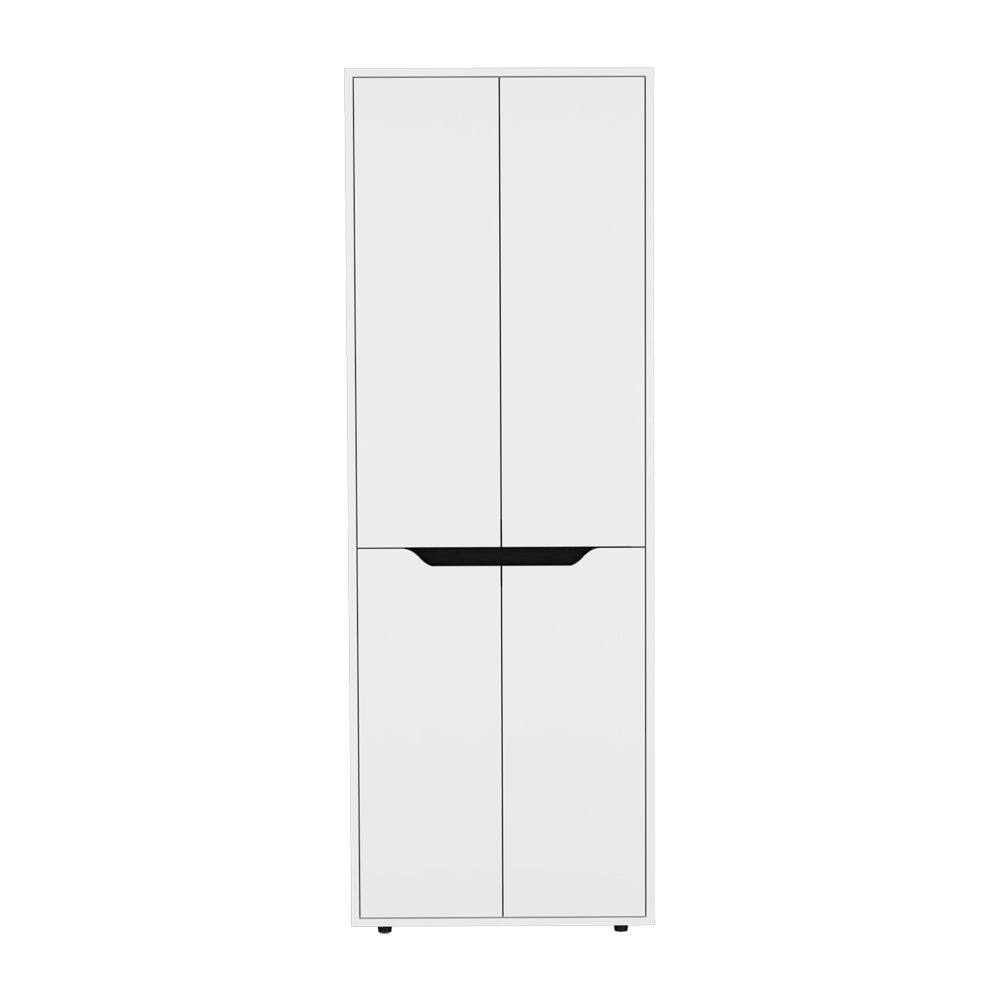 Front. Treevol Furniture - Multistorage Kitchen Pantry Hepler - White/Black.