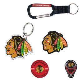WinCraft - Chicago Blackhawks 5-Pack Key Ring and Fridge Magnet Set - Multicolor